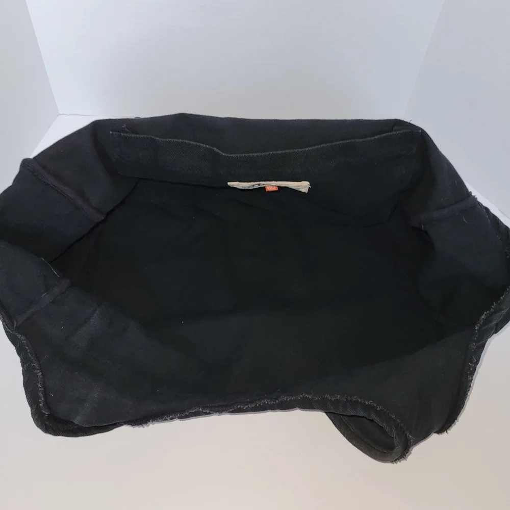 Emoji Crystals on Black Denim Tote Bag Book Bag by Butter Very Rare - Picture 7 of 7